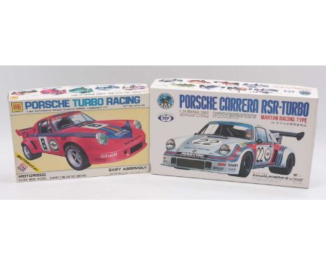 Otaki 1.24 scale plastic kit, OT380 Porsche 930 Turbo Racing ‘Red Martini’ #8, Marui 1.24 scale, W01 Porsche Carrera RSR Turb