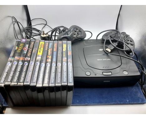Sega Saturn Games Console with 2 controllers and 12 games  