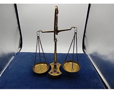 Brass pan scales (2 weights missing)