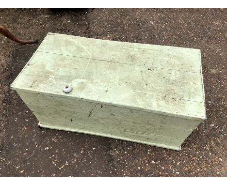 Antique Pine Trunk 18 x 37 inches 18 tall