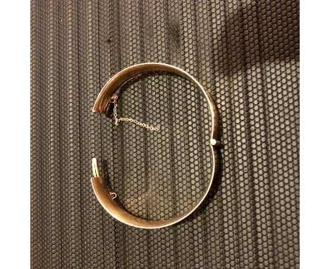 9ct metal core bracelet and white metal bangle