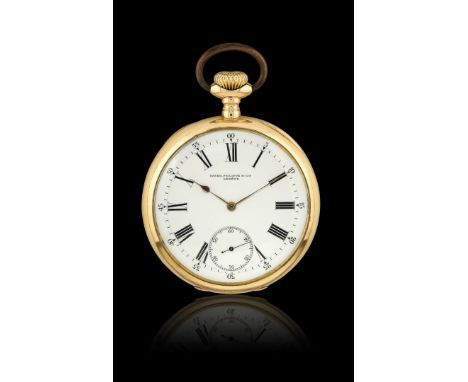 OROLOGIO DA TASCA A REMONTOIR PATEK PHILIPPE, CHRONOMETRO GONDOLO, PERIODO 1900 Cassa “bassine” a quattro corpi in oro 18K, f