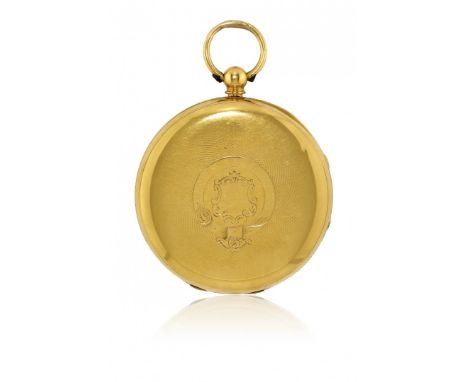 LOTTO DI DUE OROLOGI A CHIAVETTA E A REMONTOIR IN ORO, PERIODO 1870 E 1900 Casse in oro a tre e quattro corpi, fondelli lavor