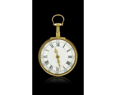 OROLOGIO DA TASCA INGLESE A DOPPIA CASSA CON SMALTI E RIPETIZIONE A QUARTI, FIRMATO GRAHAM, PERIODO 1740 Cassa a due corpi in