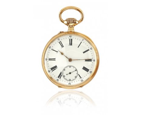 LOTTO DI DUE OROLOGI A REMONTOIR IN ORO, FIRMATI MONSSUS E DUBOIS & LEROY, PERIODO 1900 Casse a quattro corpi in oro, una lis