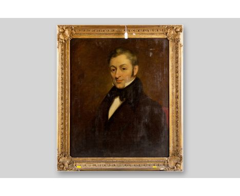 19th Century English School oil on canvas - portrait of a gentleman, 29 x 24 ins (64 x 61 cms)