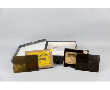 A good quantity of photographic dry plates and auto-chromes, approximately sixty scenic and archive portrait images, some in 