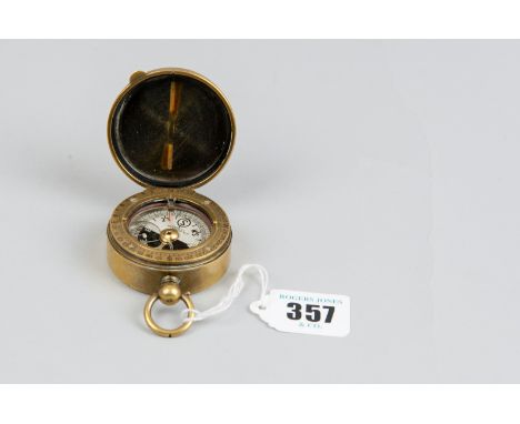 An all brass encased Cavalry School compass by J H Steward