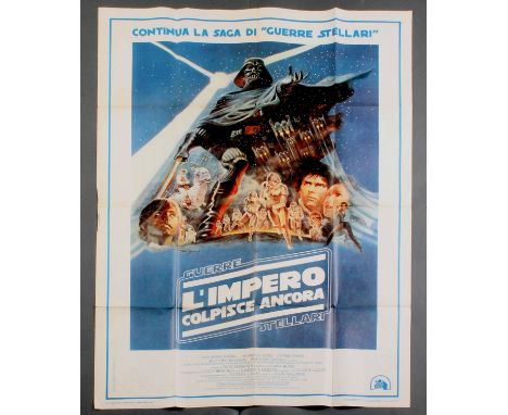 A 1980 Italian Star Wars "L'impero Colpisce Ancora" large scale movie poster