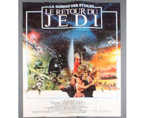 A 1983 French Star Wars "Le Retour Du Jedi" large scale movie poster