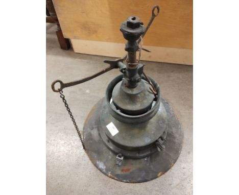 A industrial copper gas lamp 