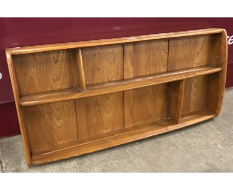 An Ercol Golden Dawn elm plate rack 