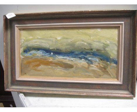 Edwin Smith (British, 1912 - 1971) Seascape, oil on board, 20 x 40cm  