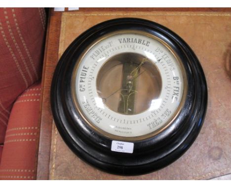 A late 19th century French aneroid barometer  