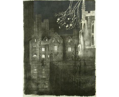 Richard Sell (British, 1922-2008) Trinity College Gateway, Cambridge, signed and dated lower right "Richard Sell 1968" and nu