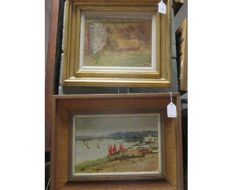 Maurice Sheppard, PPRWS 'Bale and binder twine, signed lower right "Maurice Sheppard', oil on canvas, 19 x 24 cm; S. R. Micha