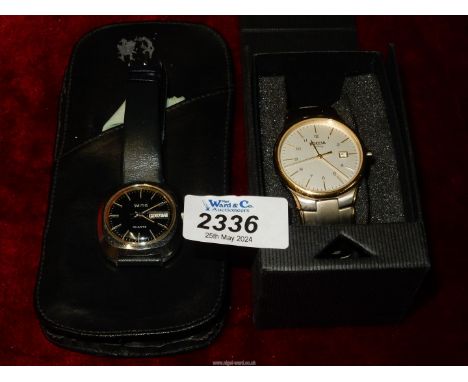 Two gents watches including Smiths Quartz and Boccia Titanium (boxed).