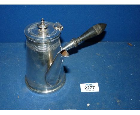 A silver plated Harrison Brothers & Howson Chocolate Pot, circa 1920.