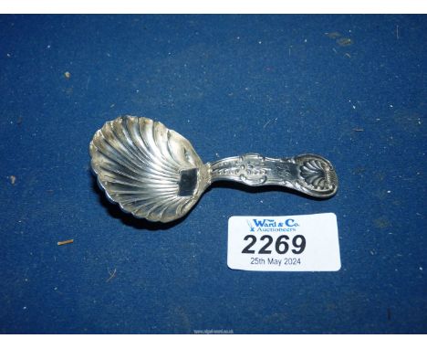 A silver Caddy spoon, Newcastle 1847, 18 grams.