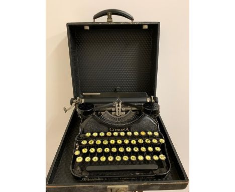 A Corona typewriter in case 