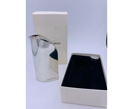 A Concorde hip flask, boxed.