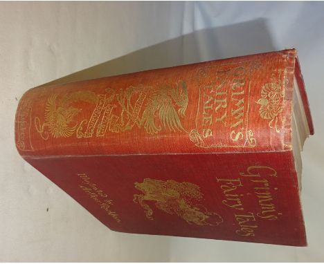 RACKHAM ARTHUR (Illustrator); "Grimm's Fairy tales", published Constable & Co 1909, with tipped in colour plates, in red and 