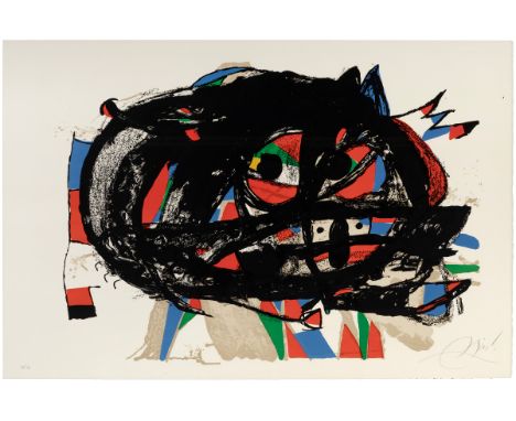 JOAN MIRÓ I FERRÀ (Barcelona, 1893 - Palma de Mallorca, 1983)."Le ramoneur furax", 1978.Lithograph on Arches vellum, copy 16/