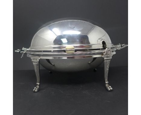 A late 19th century Walker &amp; Hall silver plated turn-over tureen 