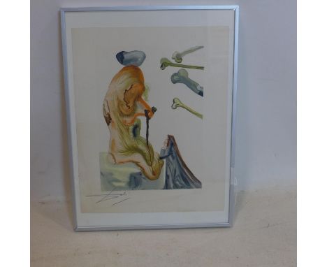 After Salvador Dali, Surrealist study, lithograph, bearing signature in pencil, framed and glazed, 33 x 26cm 