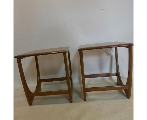 A pair of 20th century teak G-plan lamp tables, H.48 W.43 D.45cm 