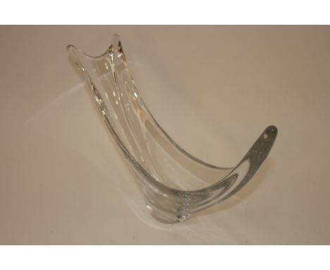 A Daum glass free form design vase, 39cm long