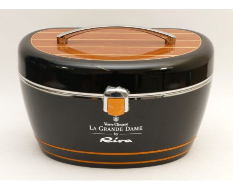 Veuve Clicquot, La Grande Dame Champagne, 1998, in a lacquered vanity case designed by Riva, including one bottle of unopened