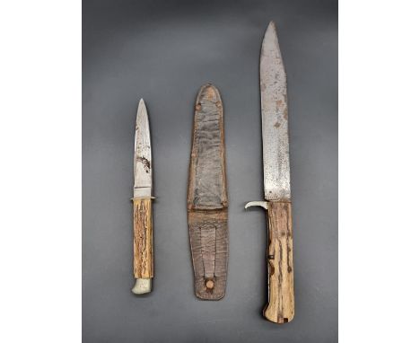 An unusual late 19th century Matador multi-blade clip back hunting knife, stamped D.R.G.M and Omnibus, with 22.4cm blade; tog