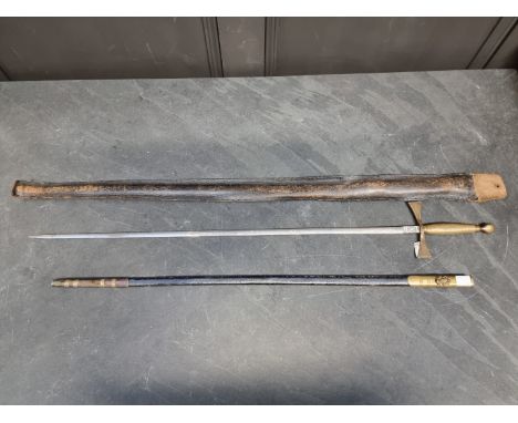 A Knights Templars style Preceptor sword and scabbard, by John Arnott &amp; Co, Belfast, with 71.5cm partly etched blade.
