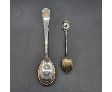 A WWII German NSDAP hotel ware spoon, stamped with Swastika to terminal and 'Hotelbetriebsges. m.b.H, BSF90B' to reverse, 13.