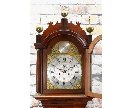 MAHOGANY 8-DAY LONGCASE CLOCK, c.1800, by Edward Appleford, Dunstable, 11-inch silvered dial signed in the arch, subsidiary s