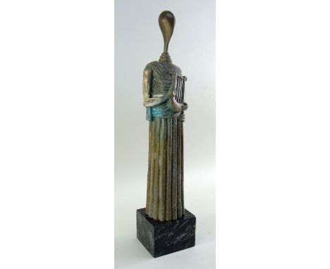 STAVRI KALINOV (Bulgarian, b.1944) bronze - Torso with Lyre, 36cms Provenance: Barry Levinson (Movie Producer/Filmmaker) boug