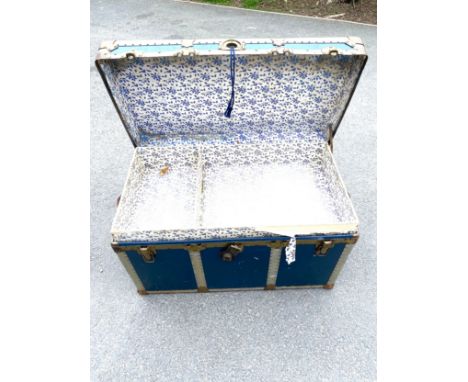 Large travel trunk with insert measures approx 36" wide 21.5"tall 20.5" depth 