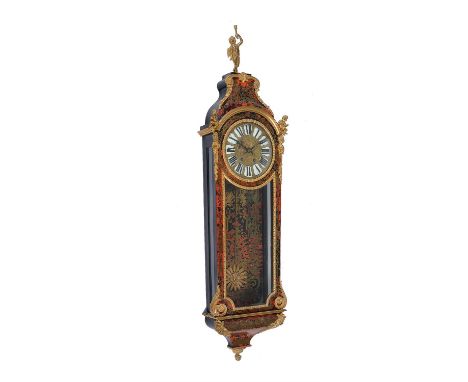 Y A French Boulle wall clock in the Regence taste, late 19th century, the eight-day two train gong striking movement with dec