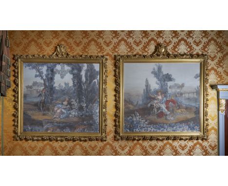 Style of François BoucherCourting couple, a pairOil on canvas Each 149 x 163cm (58½ x 64 in.) (2)It has been suggested that t