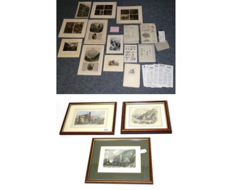 Various pictures and prints relating to Mining in Cornwall and other areas, including a framed view of Botallack Mine, Cornwa