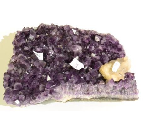 An Amethyst With Calcite, from Minas Gerais, Brazil, 39cm by 32cm 