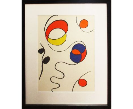 ALEXANDER CALDER, lithograph in colours from Derriere le Miroir no. 173, 1968, Maeght Editeur, 39cm x 28cm, framed and glazed