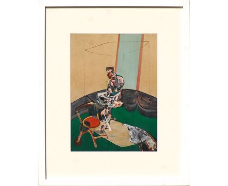 FRANCIS BACON, Lithograph, 'Portrait of George Dyer Staring at  blind cord', Printed in 1966 for the exhibition of 17 paintin