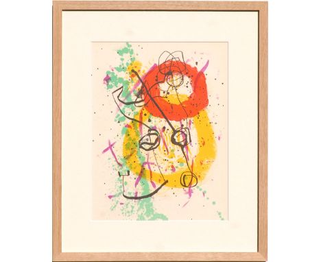 JOAN MIRO, Untitled, original lithograph, 1961, printed by Maeght, 31cm x 24cm, framed and glazed.
