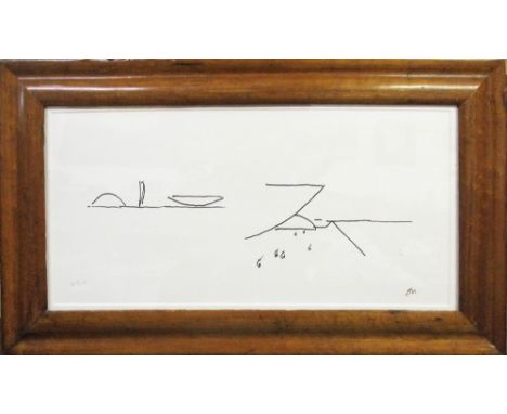 OSCAR NEIERMEYER, 'National congress', lithograph, 2003, 187/200, 24cm x 49cm, framed and glazed.