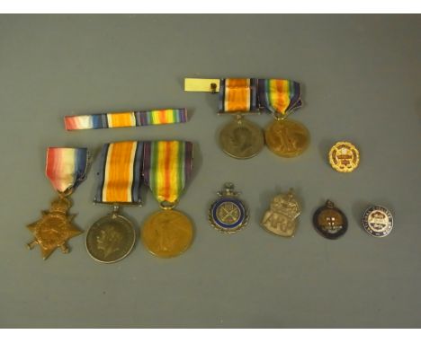 Two family related groups of World War II Medals three to 11017 Sgt J J Smith Berks R and a Duo to 46064 A CPL J Saunders M G