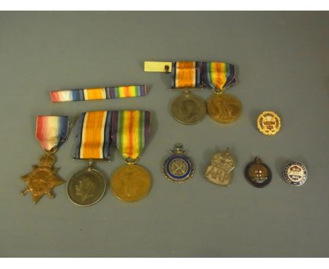 Two family related groups of World War II Medals three to 11017 Sgt J J Smith Berks R and a Duo to 46064 A CPL J Saunders M G