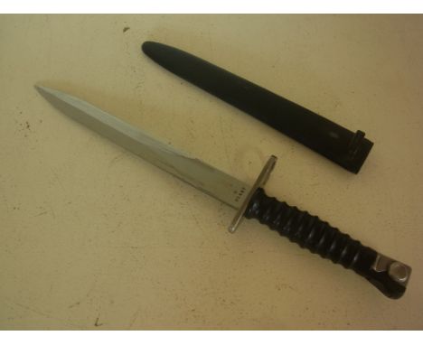 An F and W Bayonet Dutch Army 20th century, numbered W 61487 - Blade 24cm length Condition report: Good condition 
