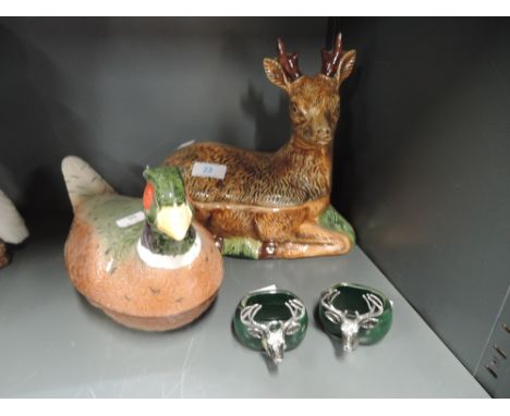 A selection of vintage game and hunting sport theme decorations